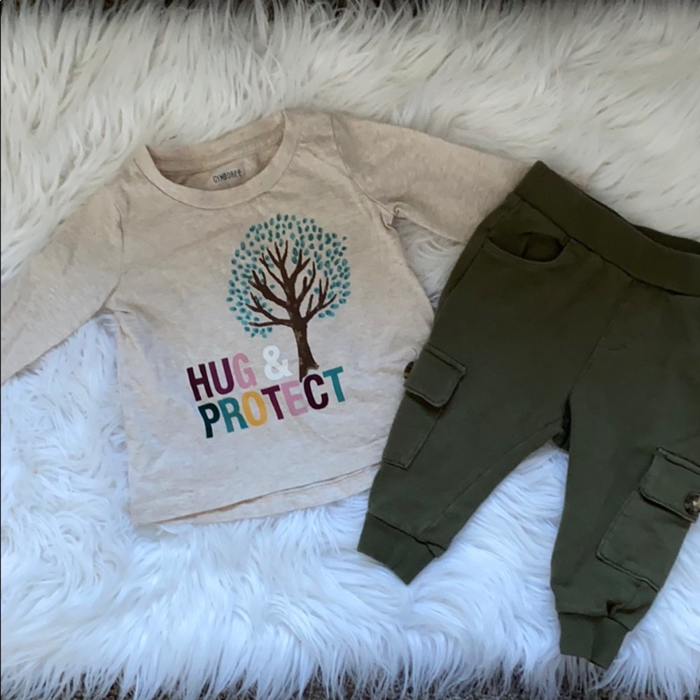 Baby girls Gymboree 6-12 months top pants set